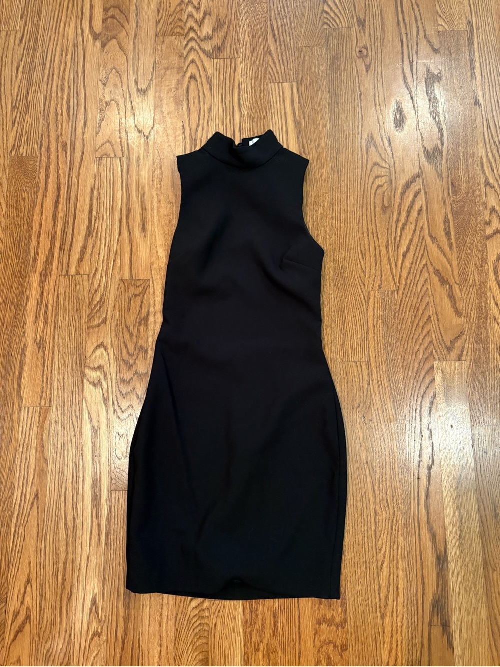 Likely Black Sleeveless Midi Mock-Neck Dress